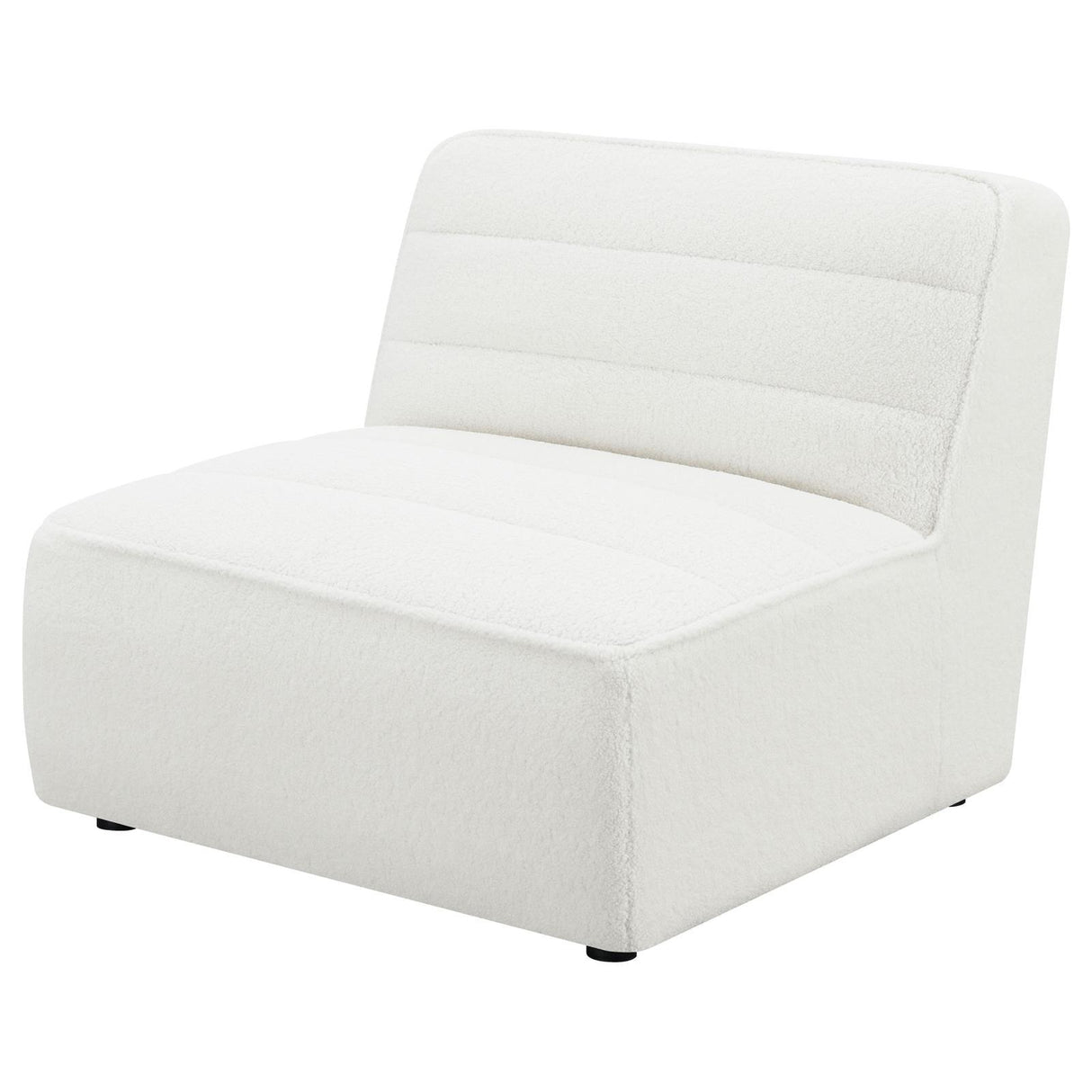 Sunny Natural Upholstered Armless Chair by Coaster at Eve Furniture