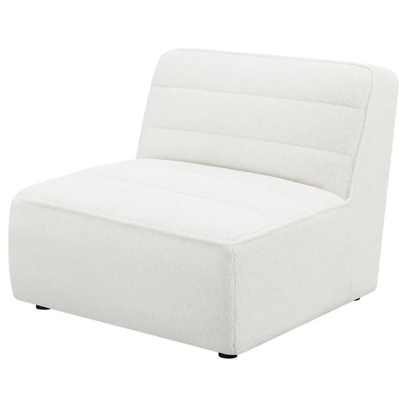 Sunny Natural Upholstered Armless Chair by Coaster at Eve Furniture