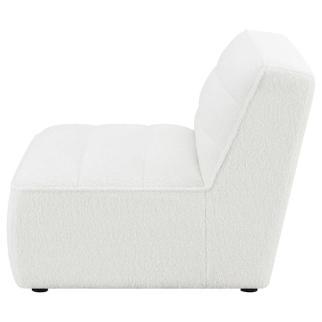 Sunny Natural Upholstered Armless Chair by Coaster at Eve Furniture