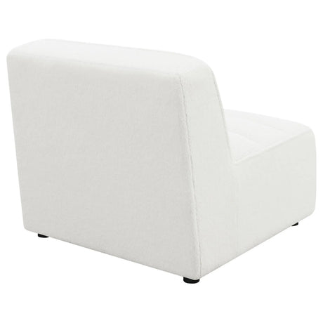 Sunny Natural Upholstered Armless Chair by Coaster at Eve Furniture