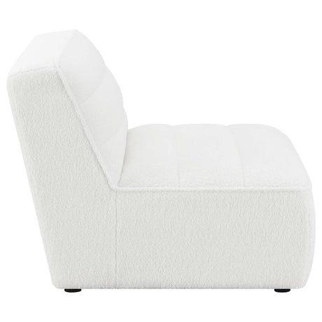 Sunny Natural Upholstered Armless Chair by Coaster at Eve Furniture