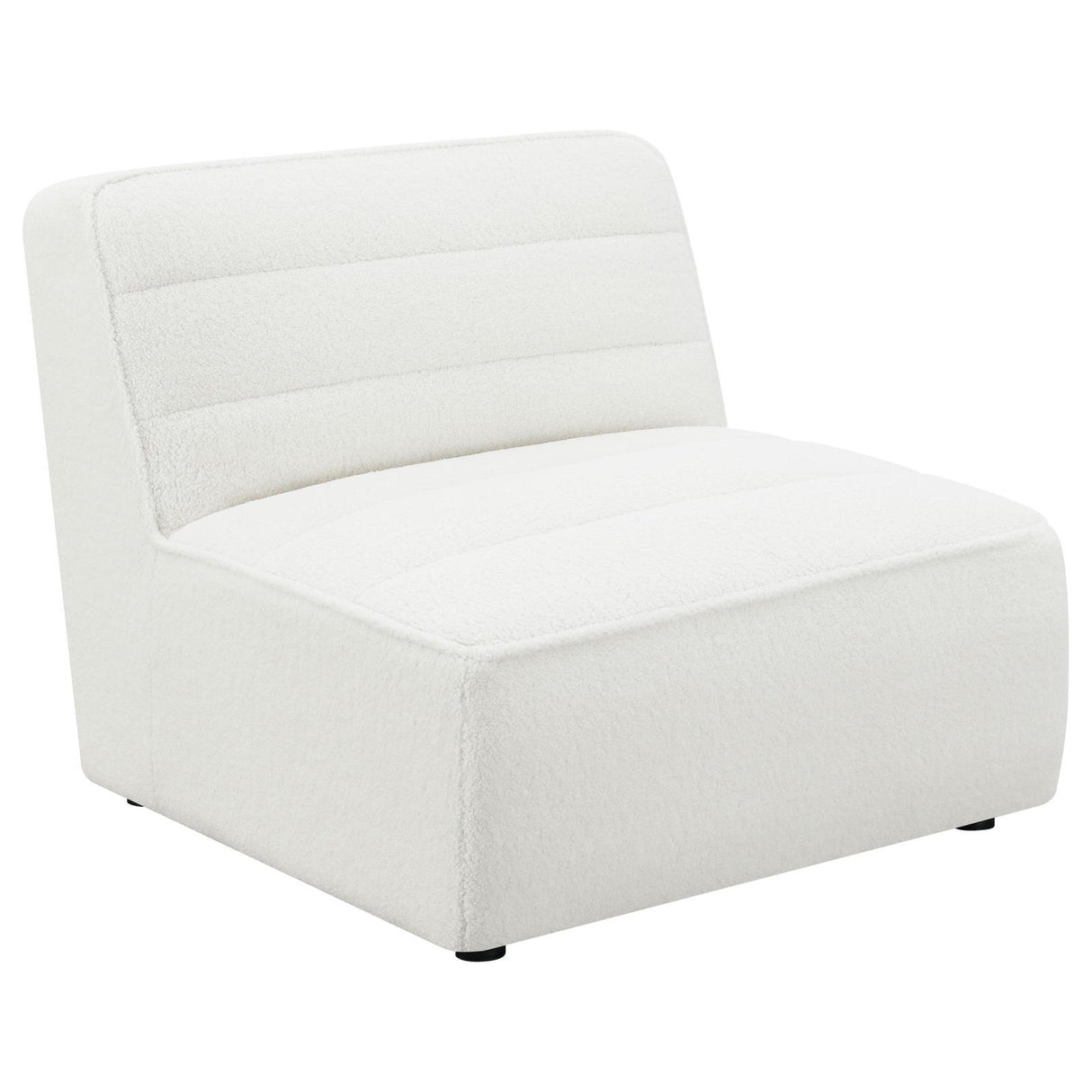 Sunny Natural Upholstered Armless Chair by Coaster at Eve Furniture