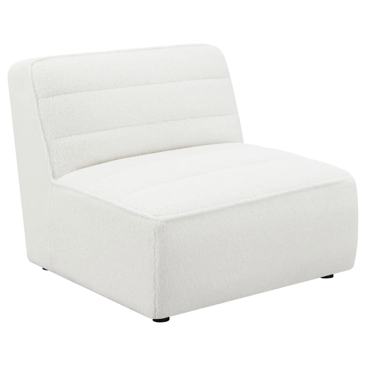 Sunny Natural Upholstered Armless Chair by Coaster at Eve Furniture
