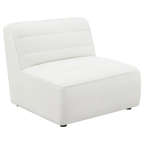 Sunny Natural Upholstered Armless Chair by Coaster at Eve Furniture