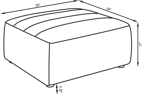 Sunny Natural Upholstered Ottoman by Coaster at Eve Furniture