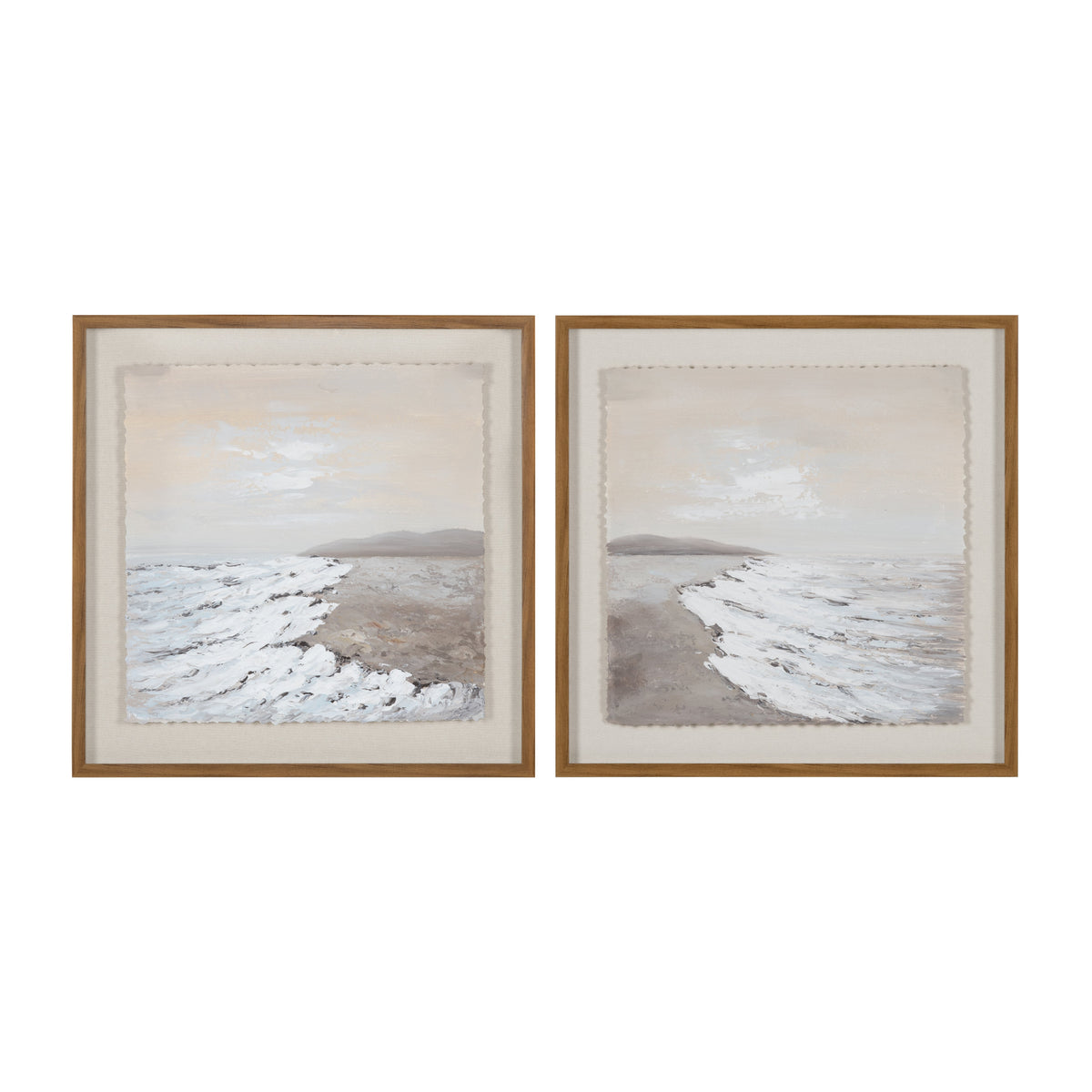 Sunny Shore 2 Brown/White Wall Art by Crestview at Eve Furniture