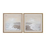 Sunny Shore 2 Brown/White Wall Art by Crestview at Eve Furniture