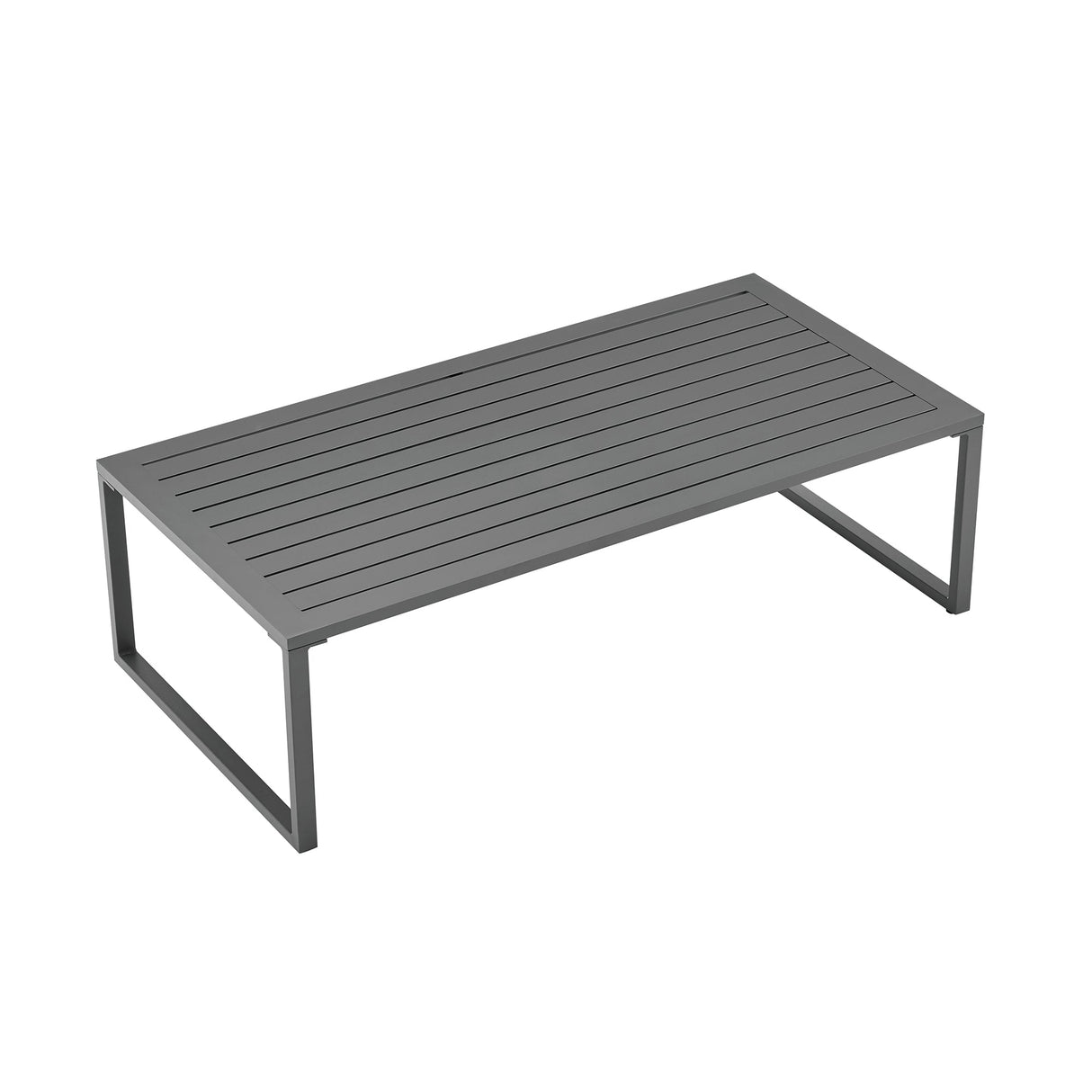 Sunnyside Corner Patio Conversation Set with Table in Grey on Grey by Manhattan Comfort at Eve Furniture