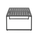 Sunnyside Corner Patio Conversation Set with Table in Grey on Grey by Manhattan Comfort at Eve Furniture