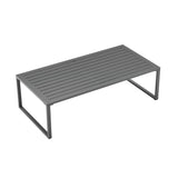 Sunnyside Corner Patio Conversation Set with Table in Grey on White by Manhattan Comfort at Eve Furniture