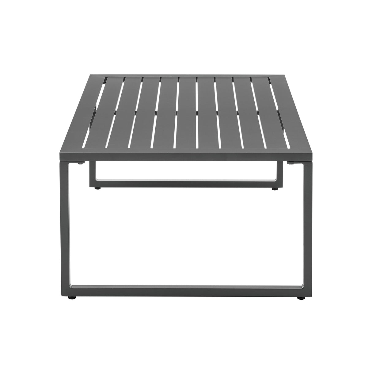 Sunnyside Corner Patio Conversation Set with Table in Grey on White by Manhattan Comfort at Eve Furniture
