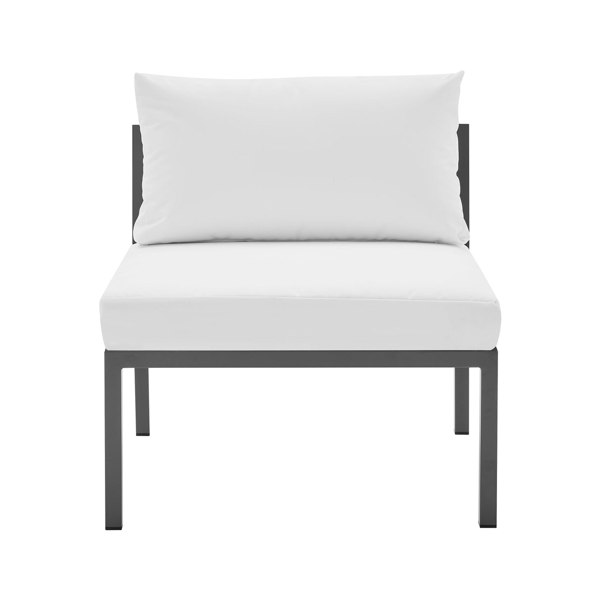Sunnyside Corner Patio Conversation Set with Table in Grey on White by Manhattan Comfort at Eve Furniture