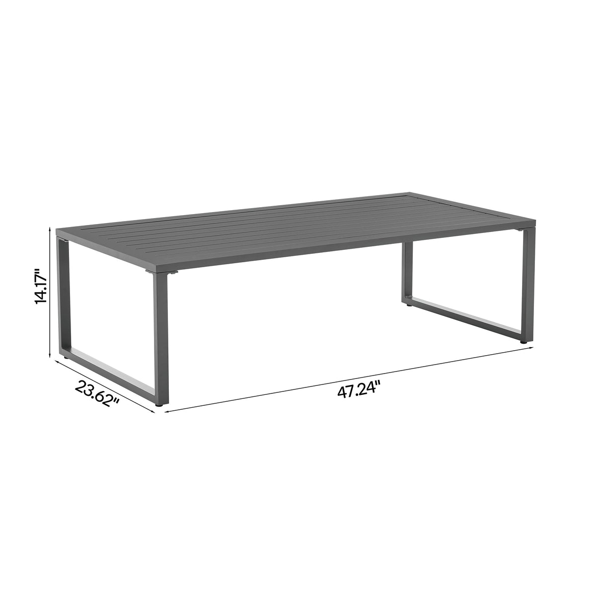 Sunnyside Corner Patio Conversation Set with Table in Grey on White by Manhattan Comfort at Eve Furniture