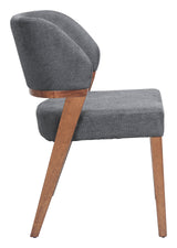 Sunobu Azure Gray & Walnut Dining Chair (Set of 2) by Zuomod at Eve Furniture