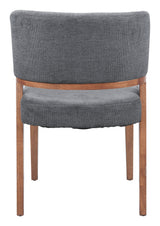 Sunobu Azure Gray & Walnut Dining Chair (Set of 2) by Zuomod at Eve Furniture