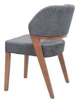 Sunobu Azure Gray & Walnut Dining Chair (Set of 2) by Zuomod at Eve Furniture
