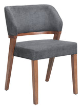 Sunobu Azure Gray & Walnut Dining Chair (Set of 2) by Zuomod at Eve Furniture