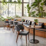 Sunobu Azure Gray & Walnut Dining Chair (Set of 2) by Zuomod at Eve Furniture