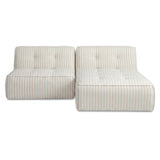 Sunseeker Brown Stripe 2 Piece Outdoor Nook by MOES at Eve Furniture