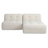 Sunseeker Brown Stripe 2 Piece Outdoor Nook by Moe's Home at Eve Furniture