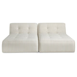 Sunseeker Brown Stripe 2 Piece Outdoor Sun Lounger by MOES at Eve Furniture