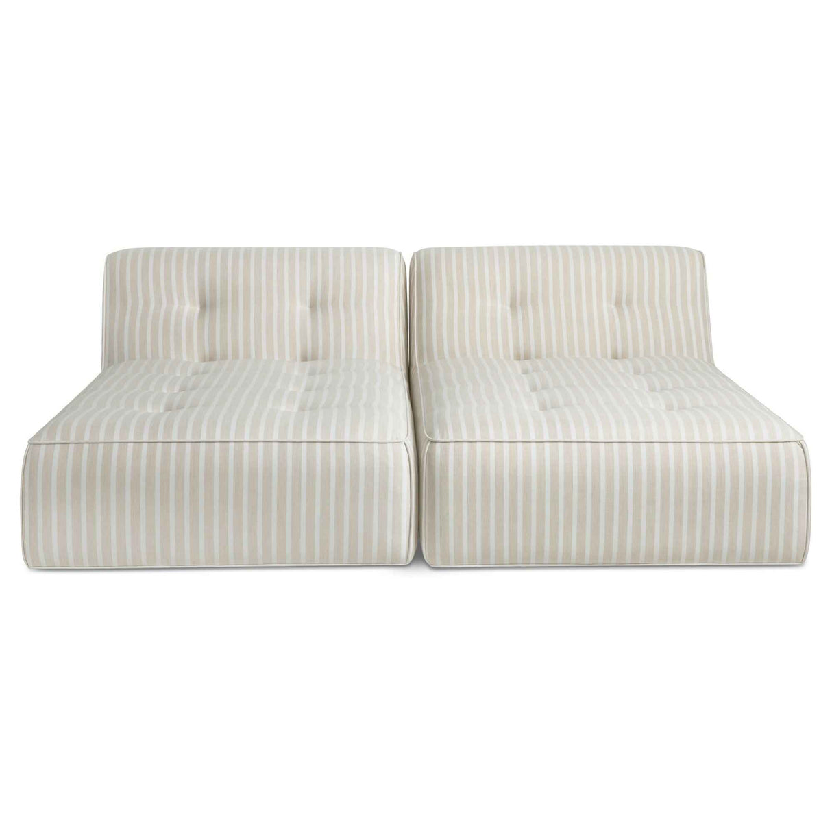 Sunseeker Brown Stripe 2 Piece Outdoor Sun Lounger by Moe's Home at Eve Furniture