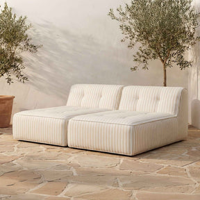 Sunseeker Brown Stripe 2 Piece Outdoor Sun Lounger by Moe's Home at Eve Furniture