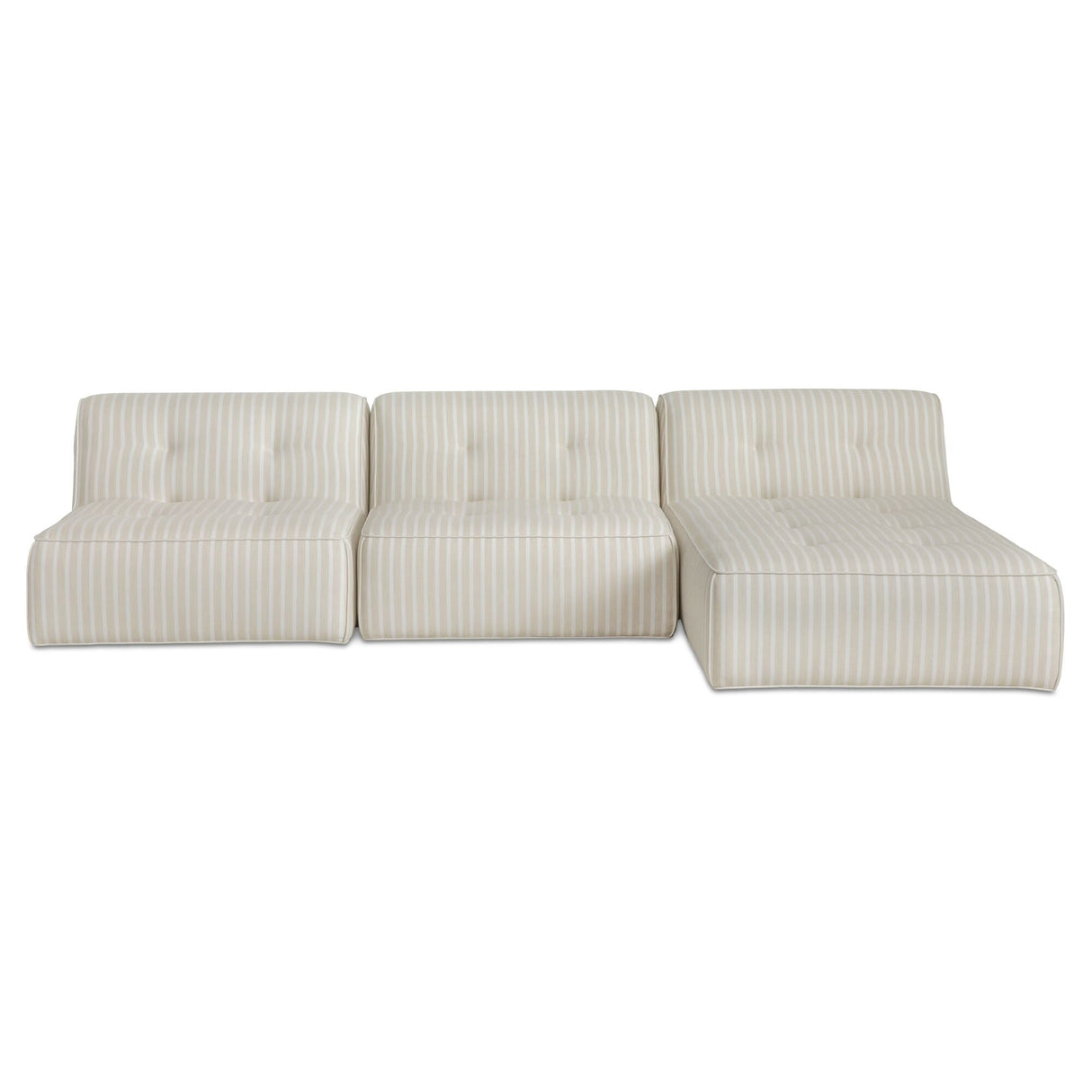 Sunseeker Brown Stripe 3 Piece Outdoor Lounge by MOES at Eve Furniture