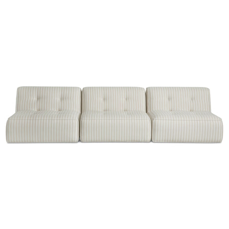 Sunseeker Brown Stripe 3 Piece Outdoor Sofa by MOES at Eve Furniture