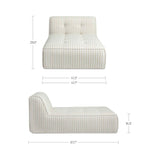 Sunseeker Brown Stripe Outdoor Chaise by Moe's Home at Eve Furniture
