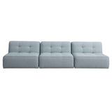 Sunseeker Light Blue 3 Piece Outdoor Sofa by Moe's Home at Eve Furniture