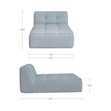 Sunseeker Light Blue Outdoor Chaise by Moe's Home at Eve Furniture