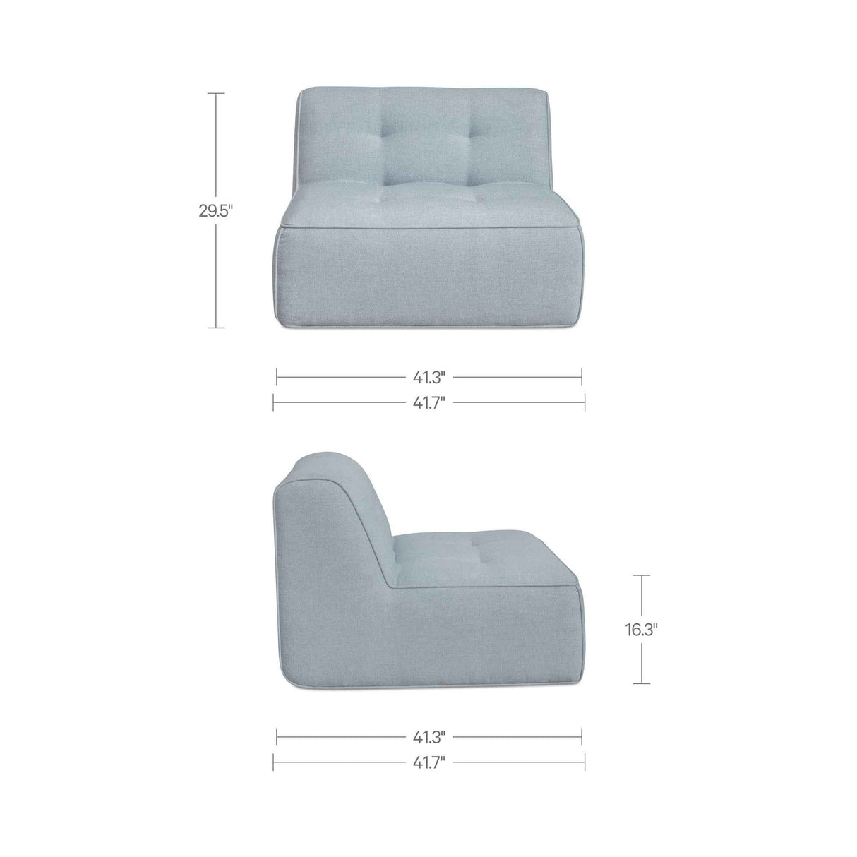 Sunseeker Light Blue Outdoor Slipper by Moe's Home at Eve Furniture