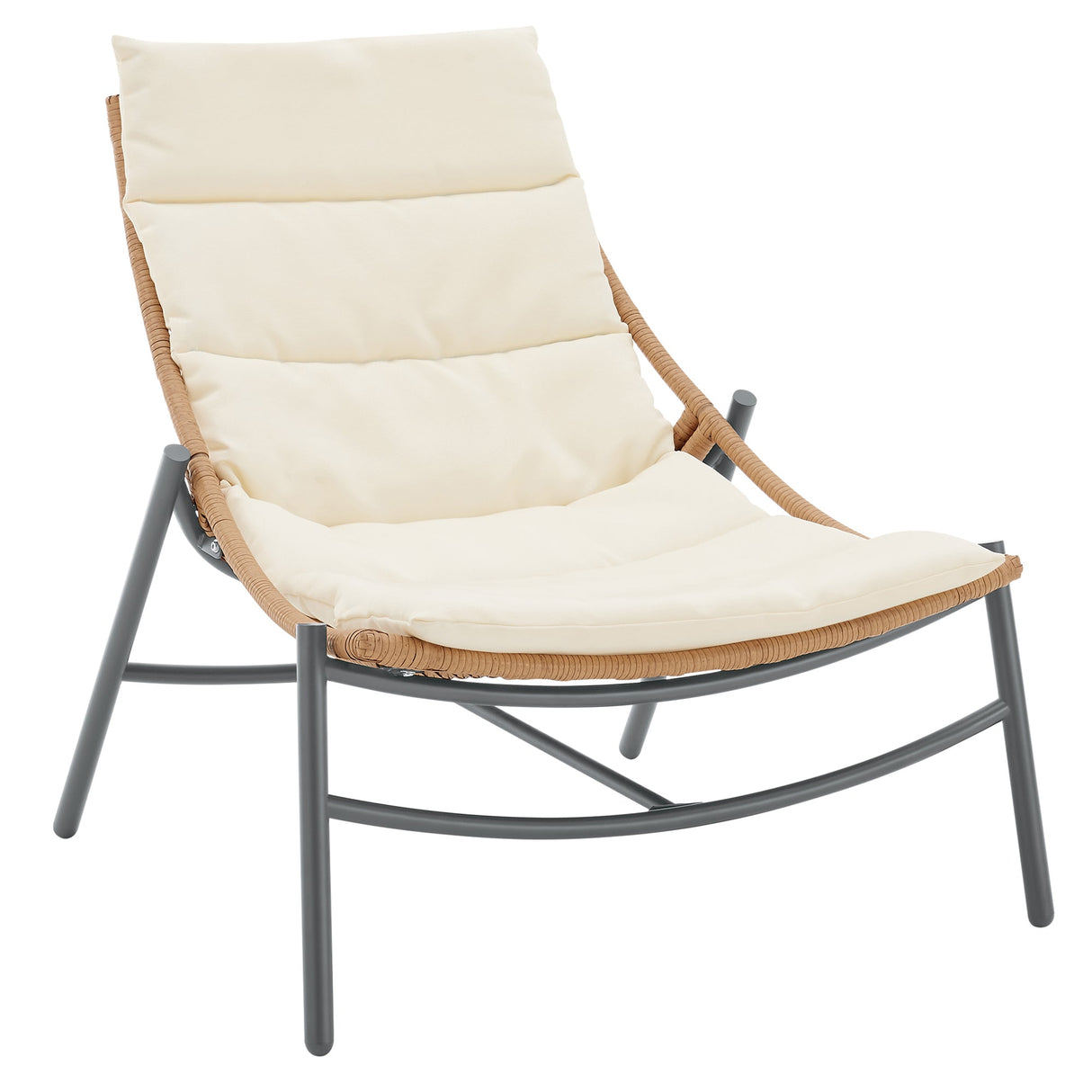 Sunset 3-Piece Patio Conversation Set in Cream by Manhattan Comfort at Eve Furniture