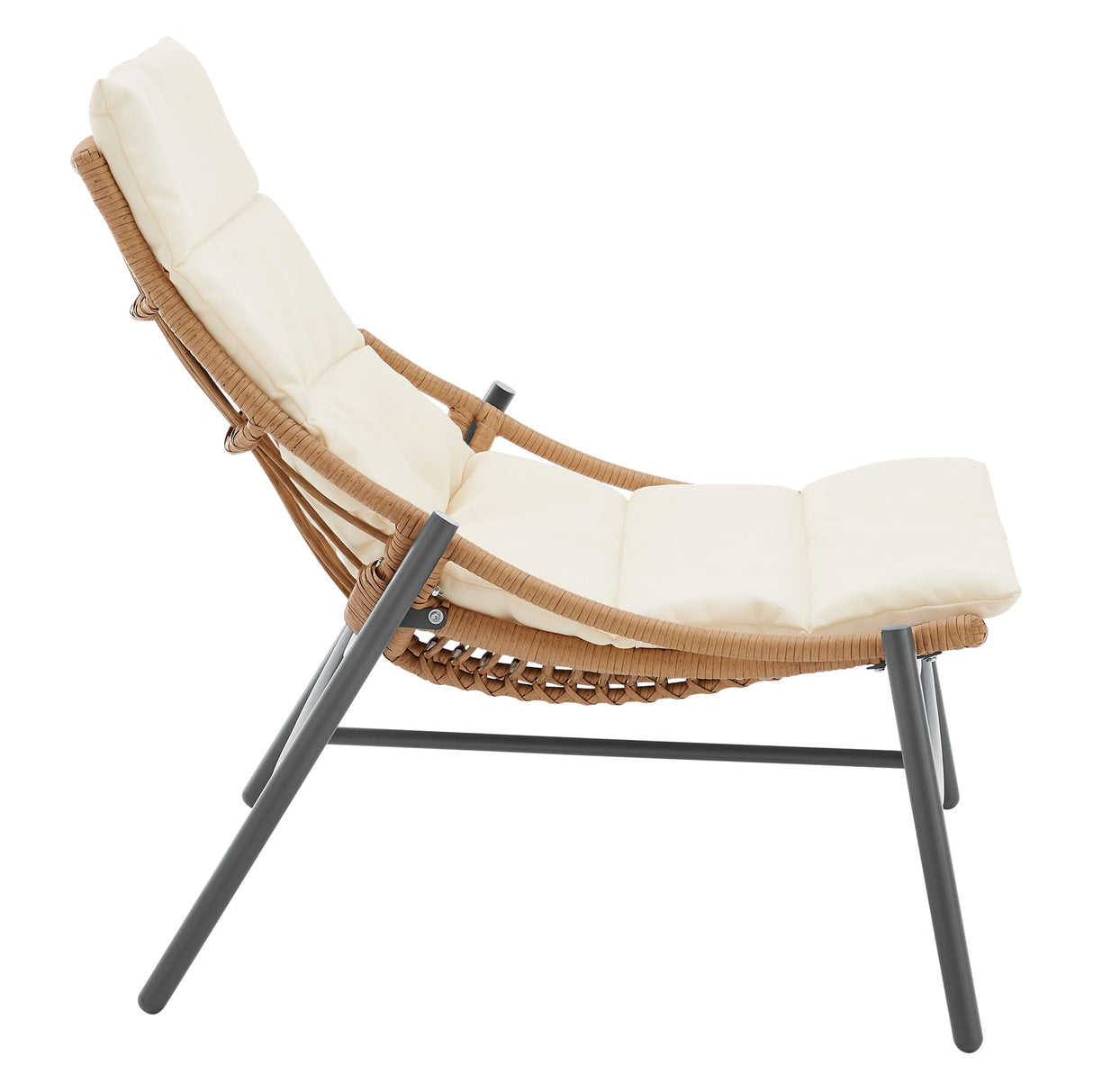 Sunset 3-Piece Patio Conversation Set in Cream by Manhattan Comfort at Eve Furniture