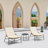 Sunset 3-Piece Patio Conversation Set in Cream by Manhattan Comfort at Eve Furniture