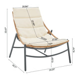Sunset 3-Piece Patio Conversation Set in Cream by Manhattan Comfort at Eve Furniture