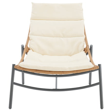 Sunset 3-Piece Patio Conversation Set in Cream by Manhattan Comfort at Eve Furniture