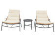 Sunset 3-Piece Patio Conversation Set in Cream by Manhattan Comfort at Eve Furniture