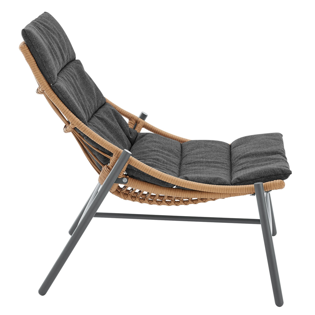 Sunset 3-Piece Patio Conversation Set in Grey by Manhattan Comfort at Eve Furniture