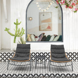 Sunset 3-Piece Patio Conversation Set in Grey by Manhattan Comfort at Eve Furniture