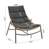 Sunset 3-Piece Patio Conversation Set in Grey by Manhattan Comfort at Eve Furniture