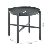 Sunset 3-Piece Patio Conversation Set in Grey by Manhattan Comfort at Eve Furniture