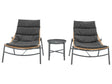Sunset 3-Piece Patio Conversation Set in Grey by Manhattan Comfort at Eve Furniture