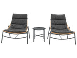 Sunset 3-Piece Patio Conversation Set in Grey by Manhattan Comfort at Eve Furniture