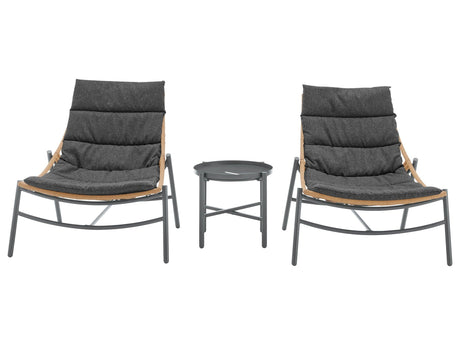 Sunset 3-Piece Patio Conversation Set in Grey by Manhattan Comfort at Eve Furniture
