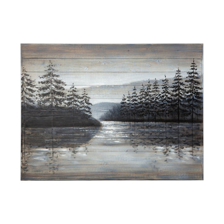 Sunset Narrows Original Hand Painted on Wood Oil Painting by Mercana at Eve Furniture