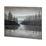 Sunset Narrows Original Hand Painted on Wood Oil Painting by Mercana at Eve Furniture