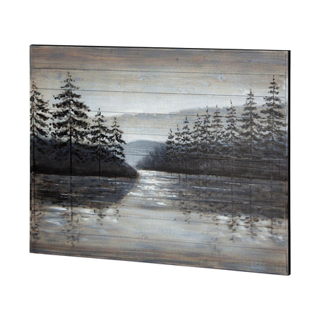 Sunset Narrows Original Hand Painted on Wood Oil Painting by Mercana at Eve Furniture