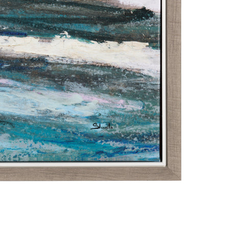 Sunshine Glare on The Waves I by Mercana Studio a Hand Embellished Textured Framed Canvas by Mercana at Eve Furniture